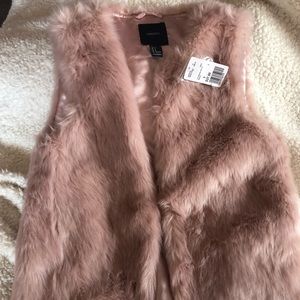 Pink Faux Fur Vest